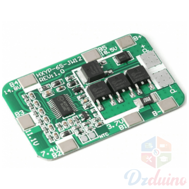 لوح حماية الليثيوم 6S 15A 24V لـ 6 عبوات 18650 BMS — image 1