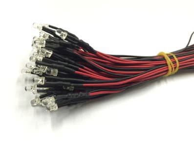 8mm Diode LED Précâblé jaune 3-12V Avec 20 CM Cable — image 1