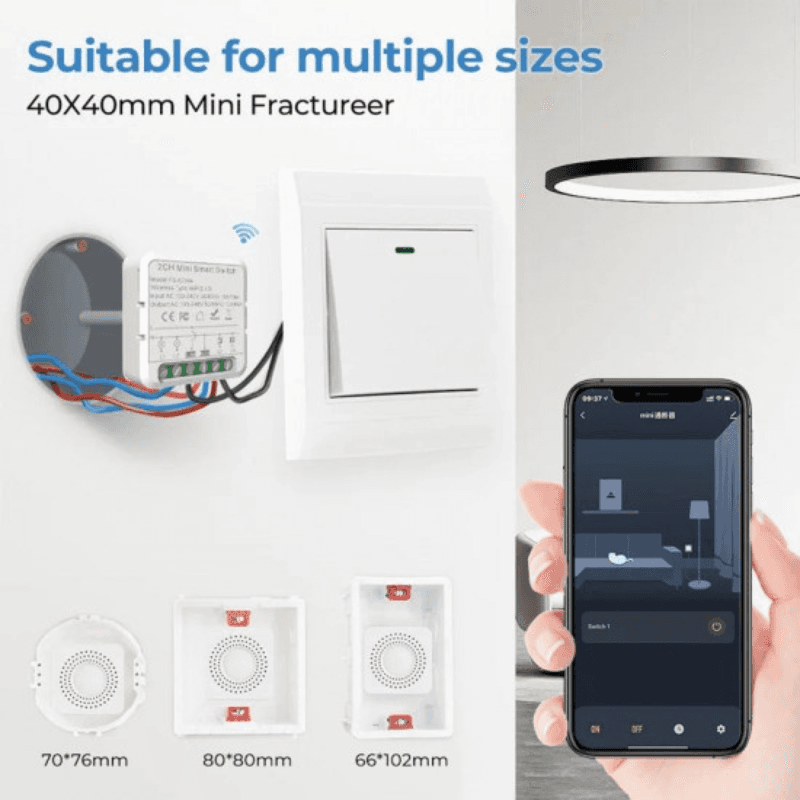 Module récepteur wifi mini switch Triple allumage avec neutre 10A compatible Tuya et Alexa — image 1