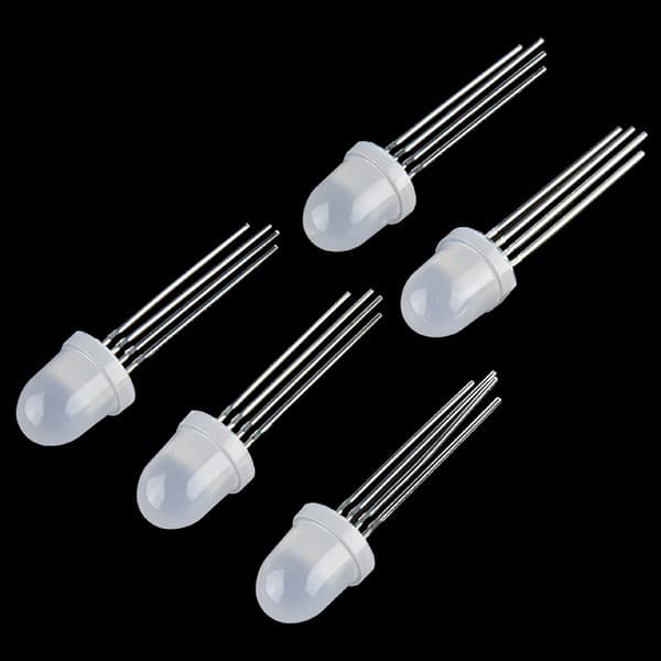 LED - RGB adressable, PTH, 5mm APA106 — image 1