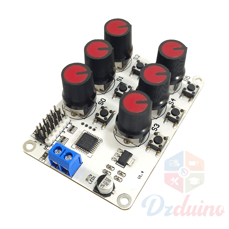 Far Button Servo Motor Controller Board with Overcurrent Protection, 6CH — image 1