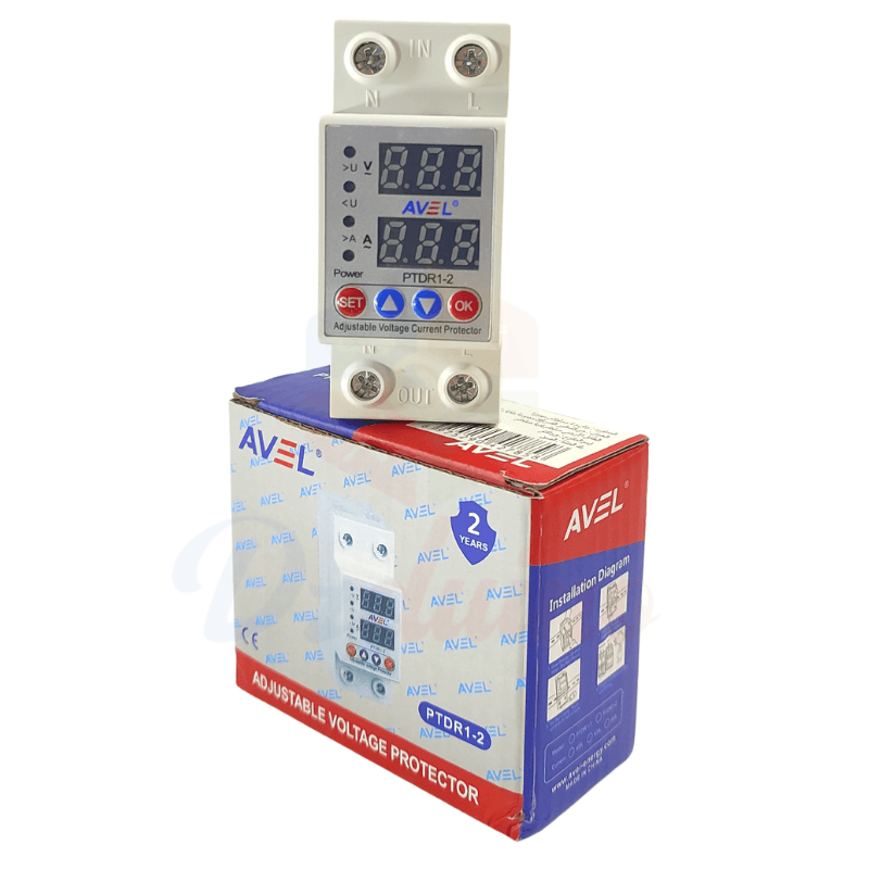 63A Adjustable Current and Voltage Protection Device AVELE AV-PTDR-1-2 — image 1