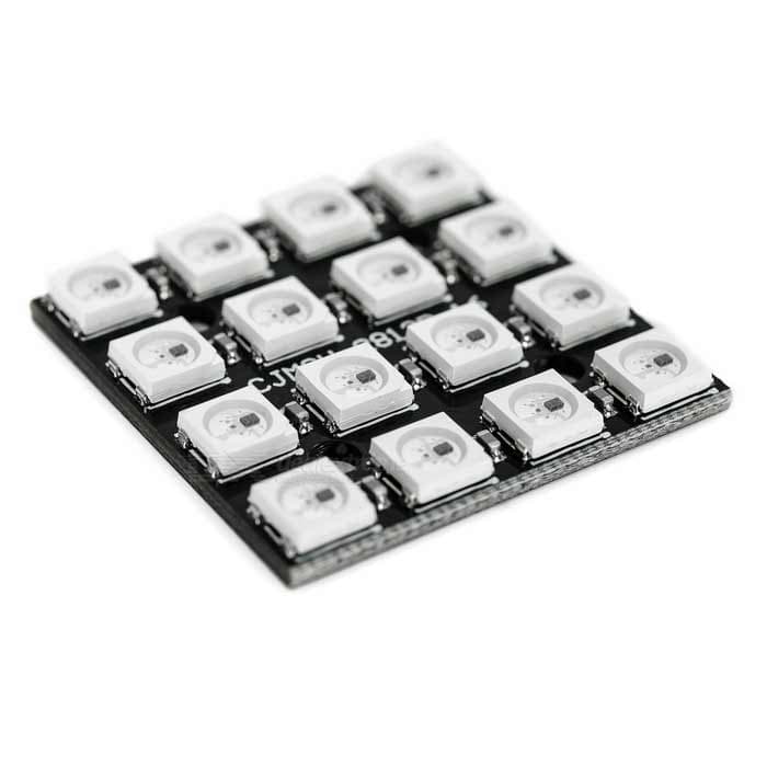 5V 5050 Carte LED RVB WS2812B-4 * 4 16 bits — image 1