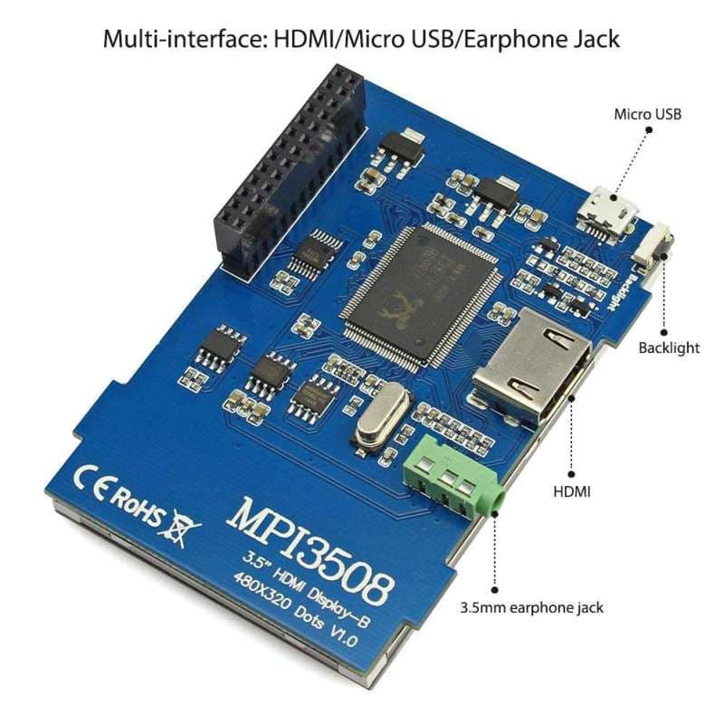 Écran HDMI 3,5 pouces (320*480) pour Raspberry Pi MPI3508 — image 1