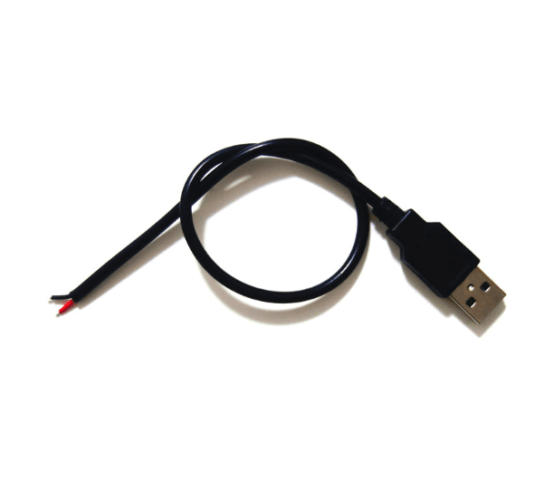 2AWG 2A  2Pin USB cable Male connector 1metre — image 1
