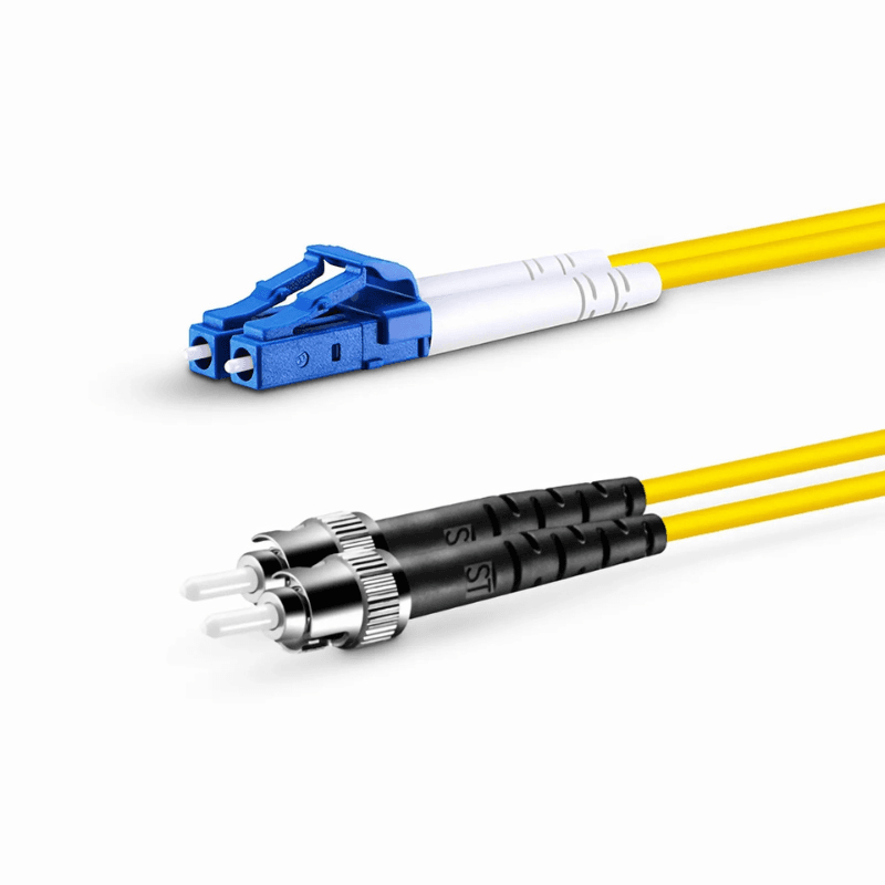 JARRETIÈRE FIBRE OPTIQUE DUPLEX MONOMODE LC/ST – OS2 9/125 µm – 10 m – JAUNE — image 1