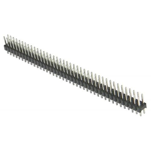 Barrette droite à 2 rangs de 40 broches, pas de 2.54mm — image 1