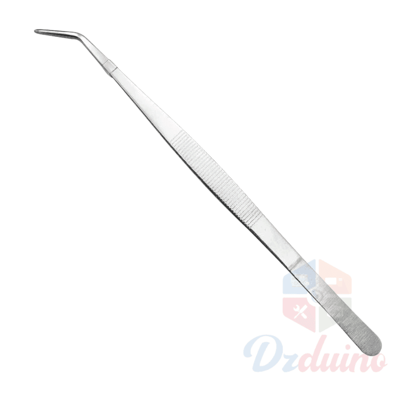 Pince à épiler à tête coudée en acier inoxydable 430, 14 cm — image 1