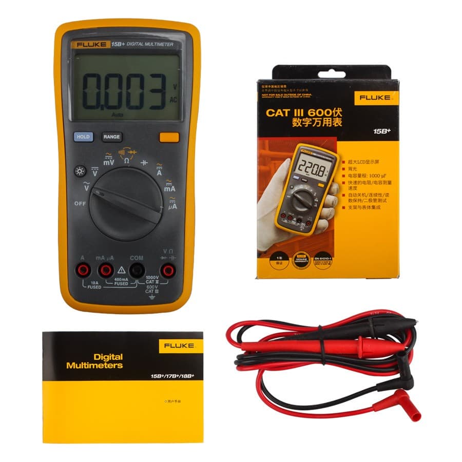 FLUKE 15B+ F15B+ Digital Multimeter — image 1