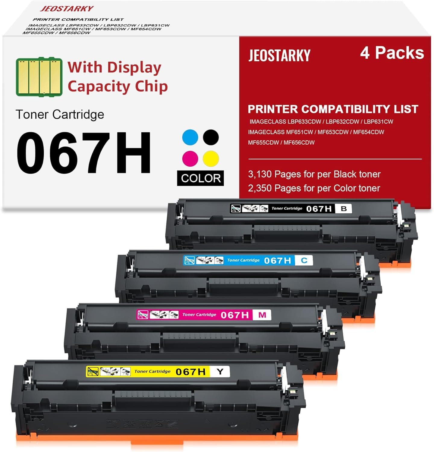 Toner Compatible CANON 067H, MF656Cdw LBP632Cdw MF654Cdw — image 1