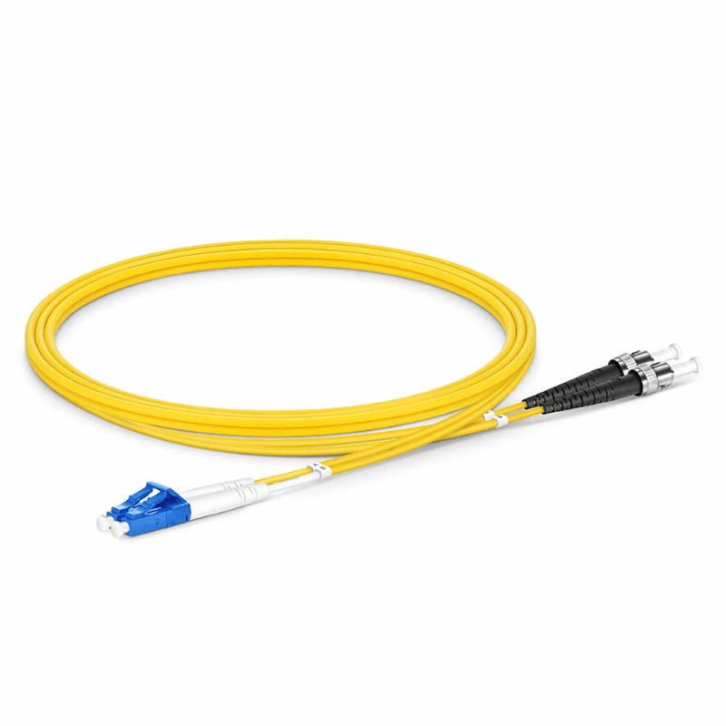 JARRETIÈRE FIBRE OPTIQUE DUPLEX MONOMODE LC/ST – OS2 9/125 µm – 10 m – JAUNE — image 1