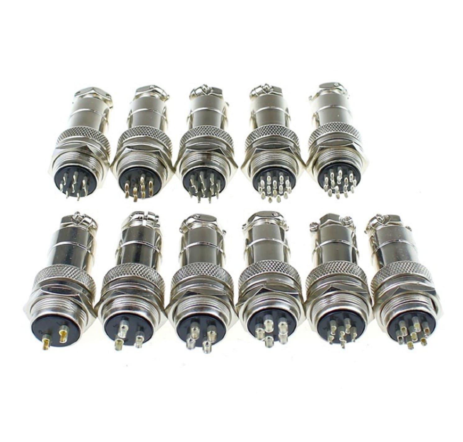 GX20 Connecteur circulaire mâle et femelle de 20 mm 2Broches — image 1