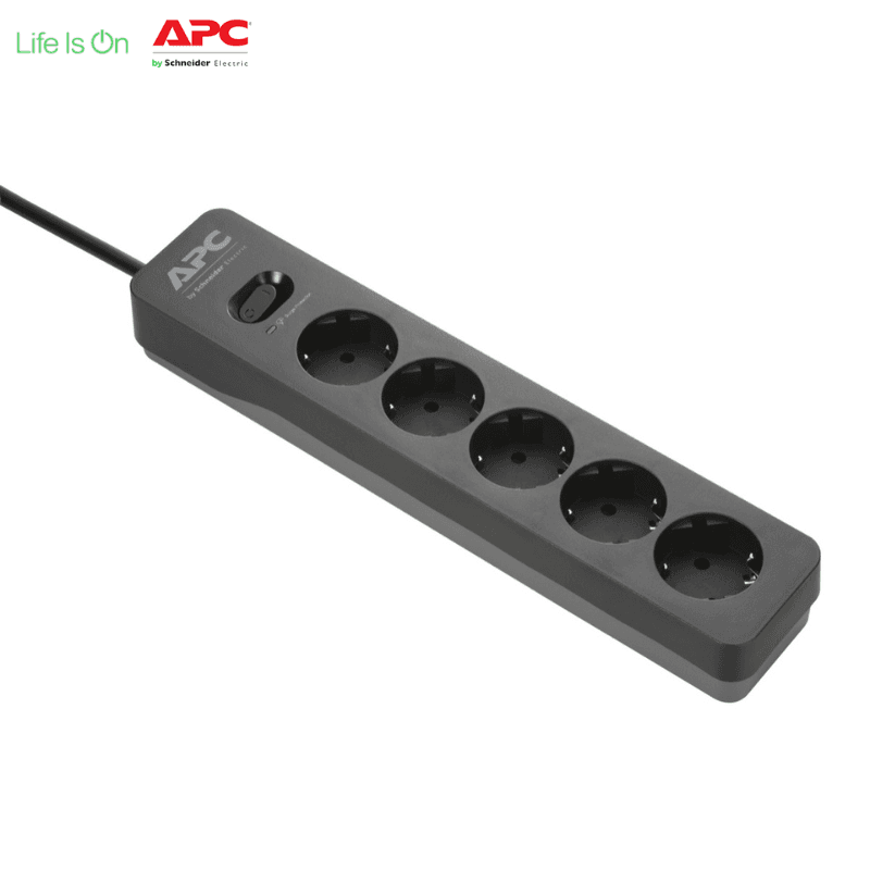 APC PME5B-GR SurgeArrest Essential – Multiprise Parasurtenseur 5 Prises Schuko — image 1