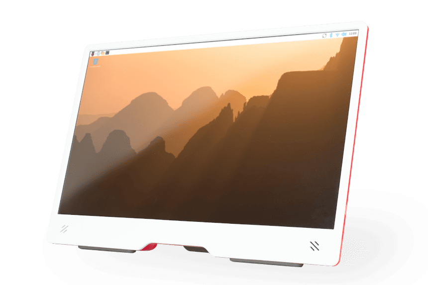 Raspberry Pi Monitor Red/White  15.6" Full HD — image 1