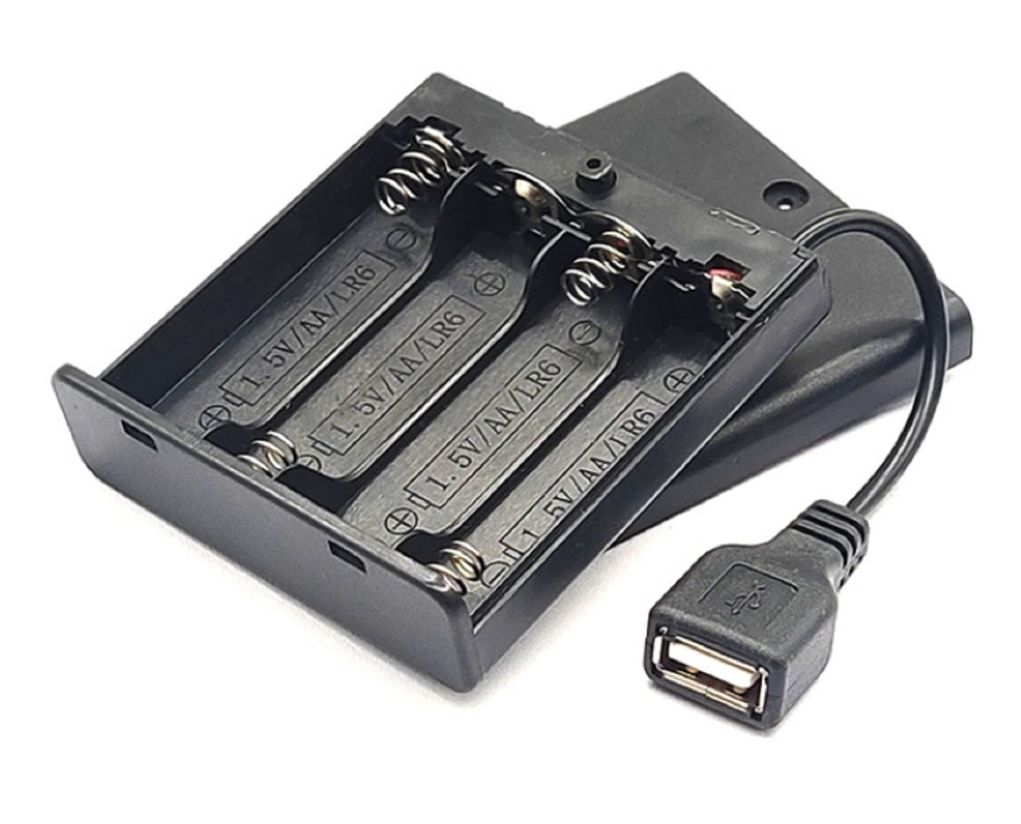 حامل بطارية AAX4 مع منفذ طاقة USB — image 1