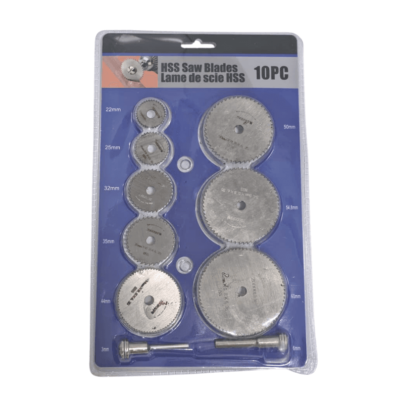 JEU DE LAMES DE SCIE HSS POUR OUTIL ROTATIF – 10 PCS — image 1