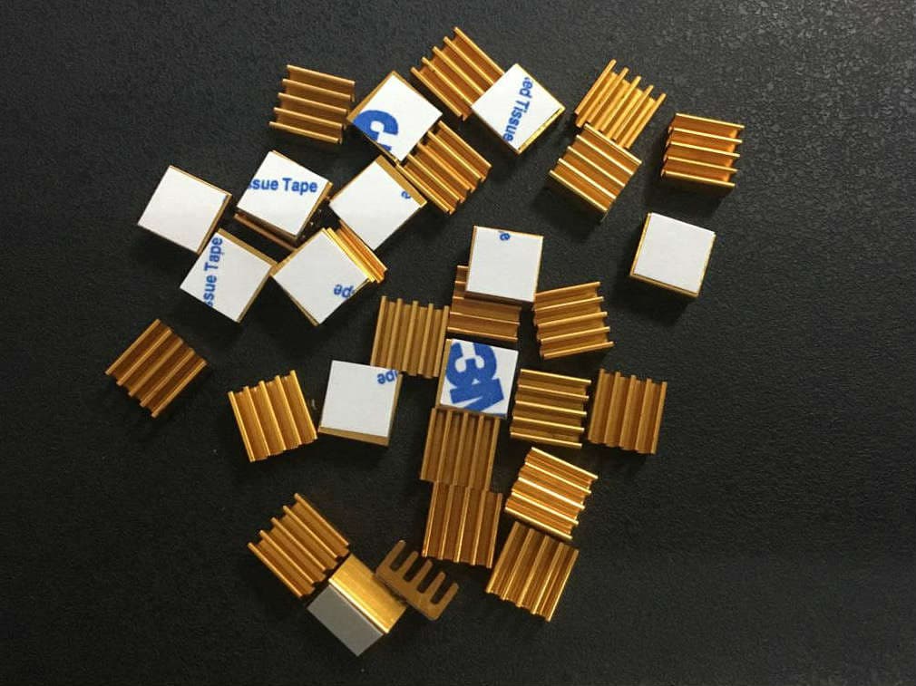 9*9*5MM Adhesive Aluminum Heatsink — image 1