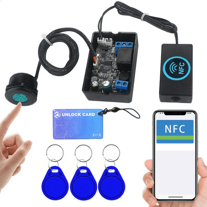 Accès Sécurisé par NFC et Empreinte : Module Relais DC 10V-120V — image 1