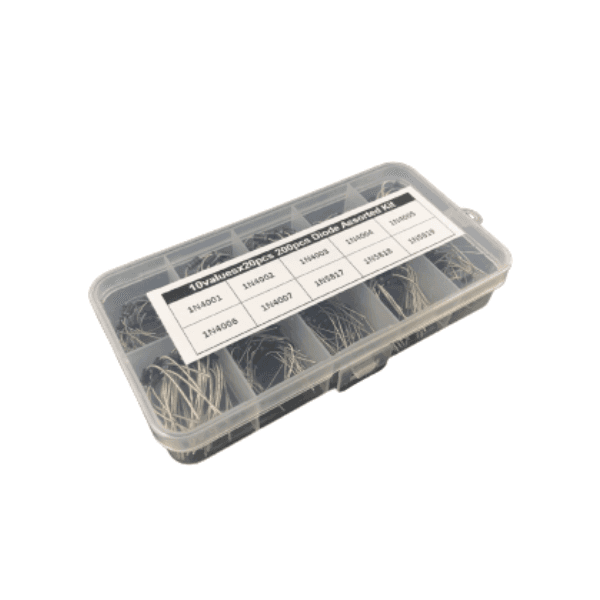 200pcs Assortiment de diodes de redressement Schottky 1N4001 ~ 1N4007 1N5817 1N5818 1N5819 — image 1
