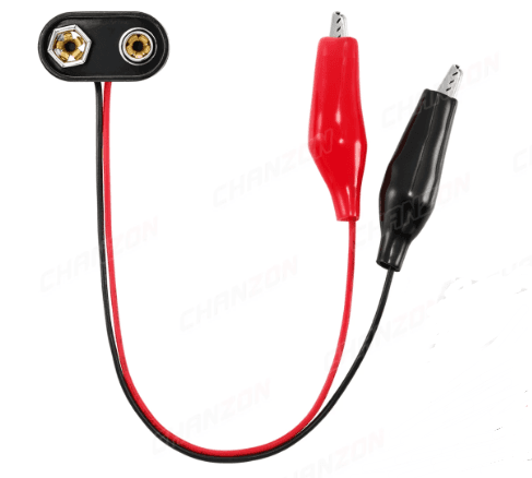 9V Battery Power Connector Snap to Dual Large Alligator 45mm — image 1