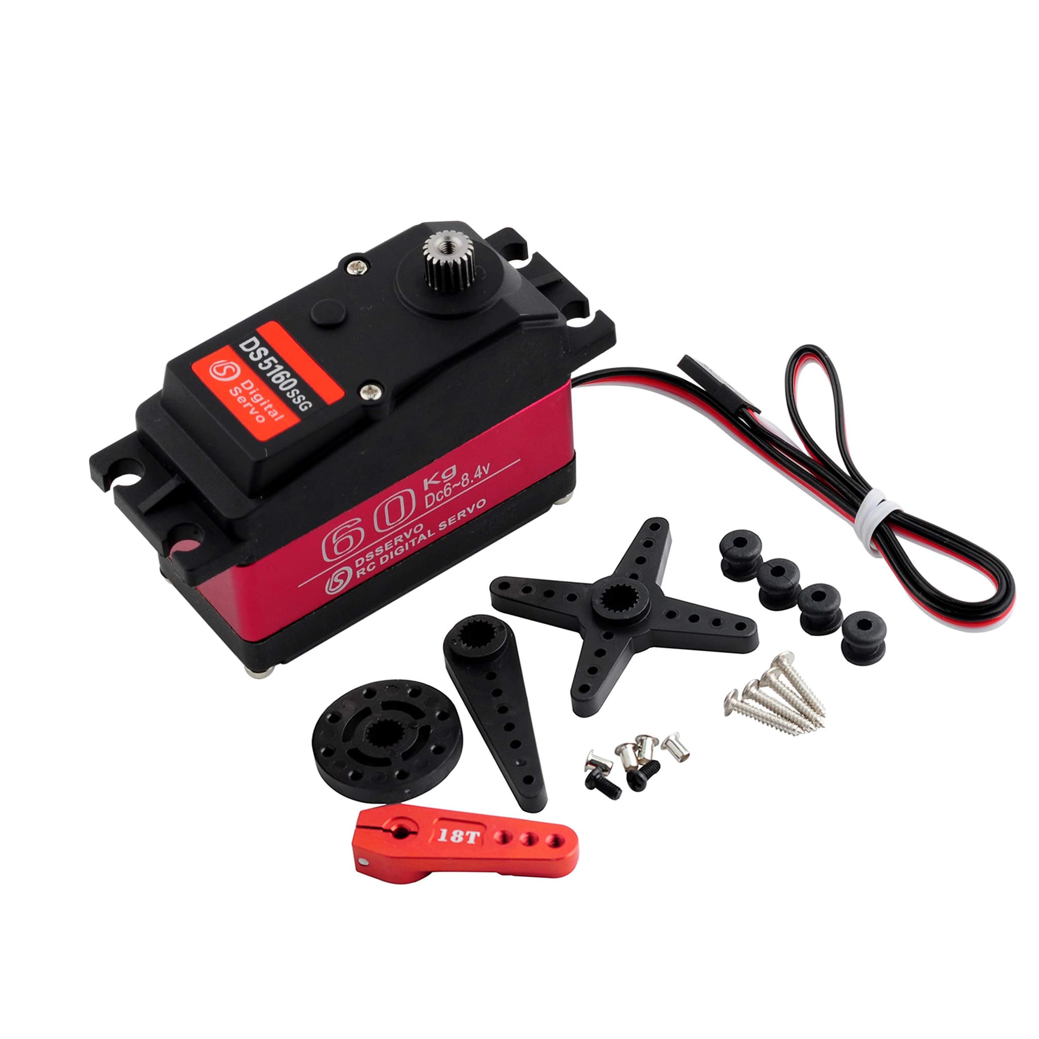 DS5160 60kg 270° RC Digital Servo High Torque Servo  7.4V — image 1