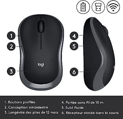 Logitech M185 Souris Sans Fil — image 1