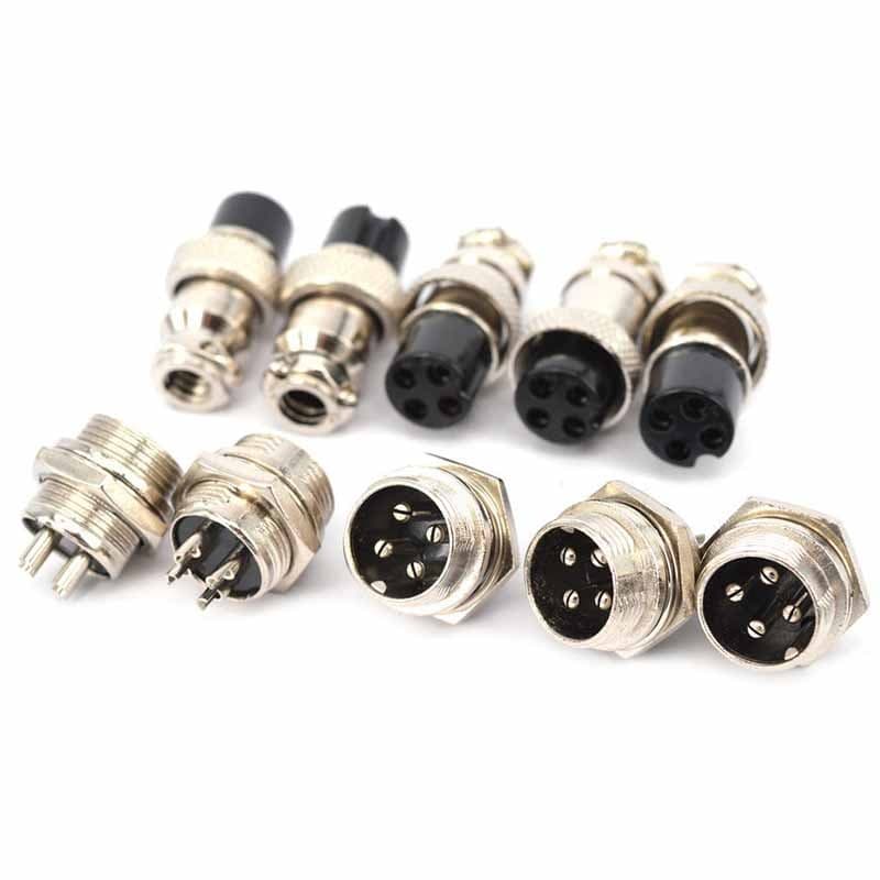 GX16-4 Pin 16mm Male &amp; Female Wire Panel Circular Connector  — image 1