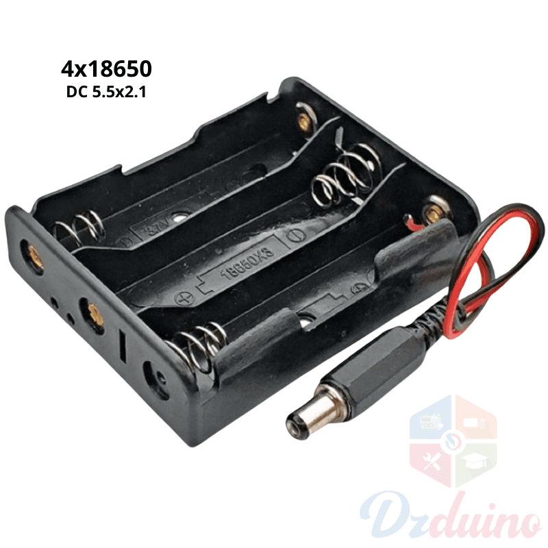 حامل بطارية 3x18650 مع موصل تيار مستمر — image 1