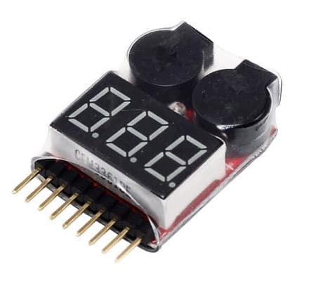 1~8S Lipo Battery Low Voltage Buzzer Alarm / Voltage Tester — image 1
