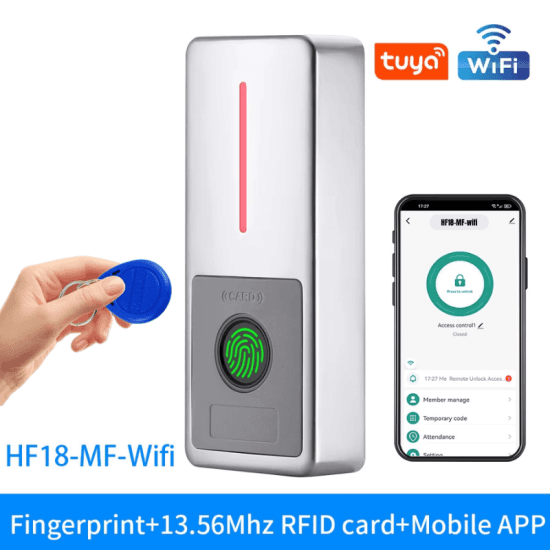 Standalone Wi-Fi access control for elevators with fingerprint, Mifare card and Tuya app H18F-WIFI — image 1