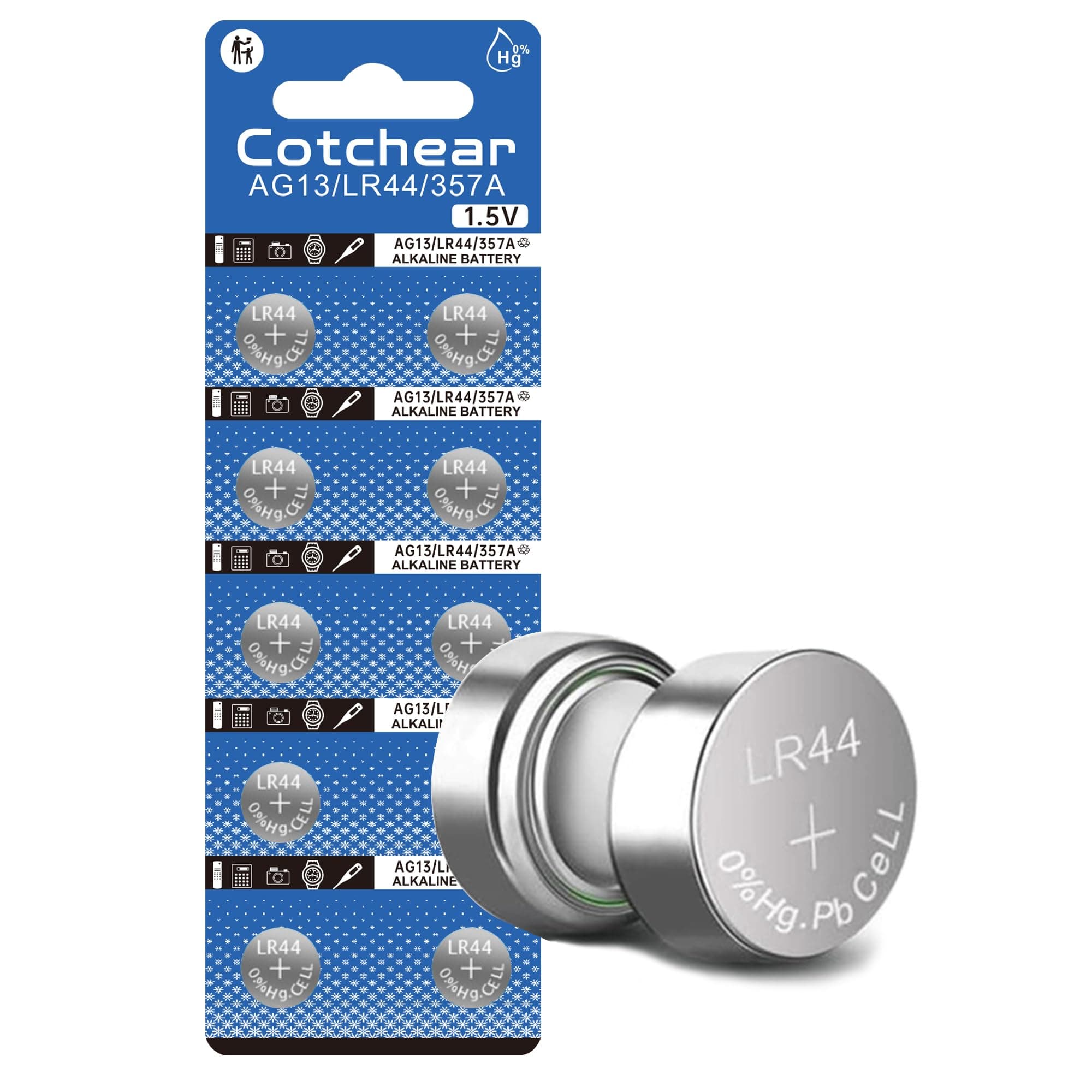 Pile de montre LR44H AG13 1.5V (1PCS) — image 1