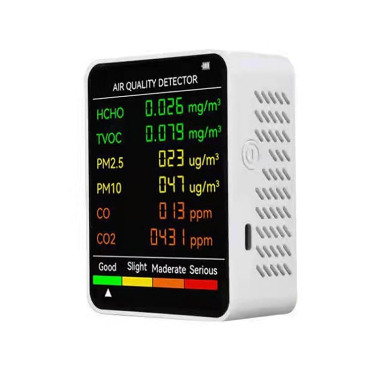 Monitor Portable Temperature Humidity PM2.5 HCHO TVOC CO2 Detector — image 1