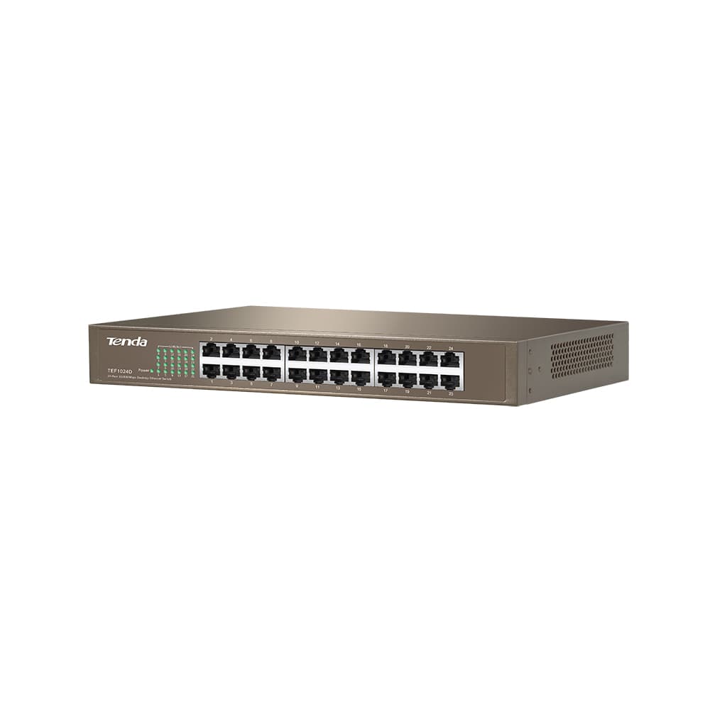 محول Tenda 24 منفذ TEF1024D إيثرنت بسرعة 10/100 ميجابت في الثانية — image 1