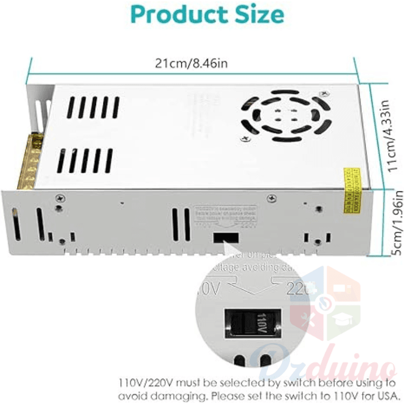 Transformateur d'alimentation AC110V-220V à DC 5V 70A 350W — image 1