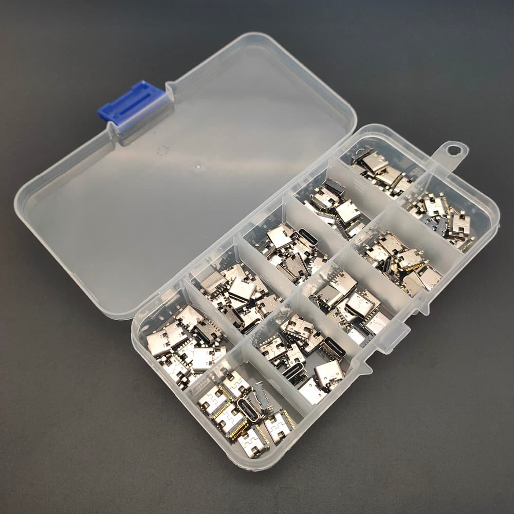 100Pcs 10 types Type-C Usb Connector Kit — image 1