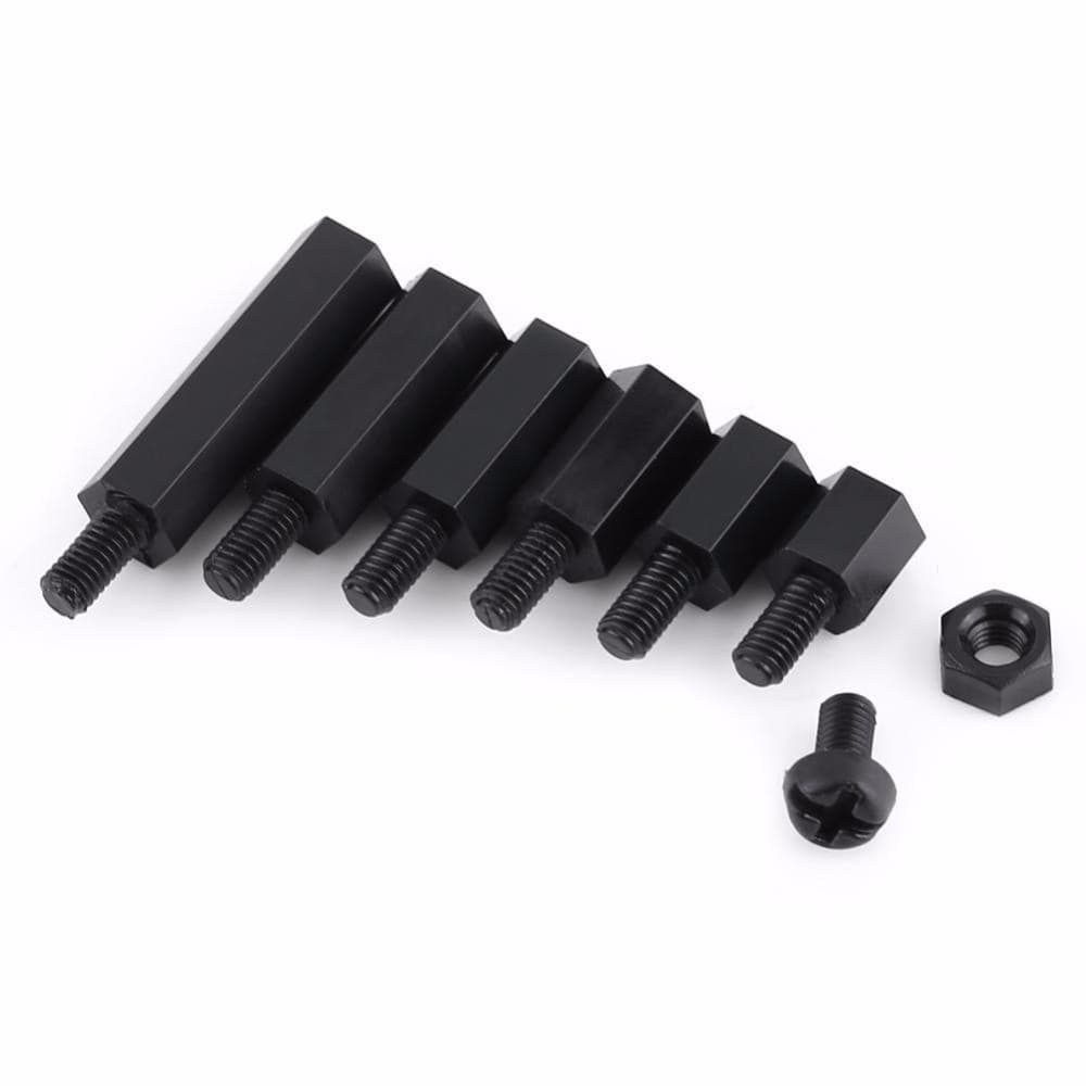 3 Nylon Noir M-F Entretoises Hexagonales Vis Kit D'assortiment D'écrou 250pcs — image 1