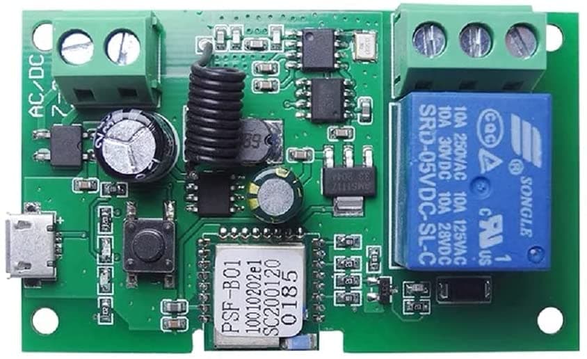 1CH WiFi RF Smart Switch Relay Module 5V-32V Self-locking — image 1