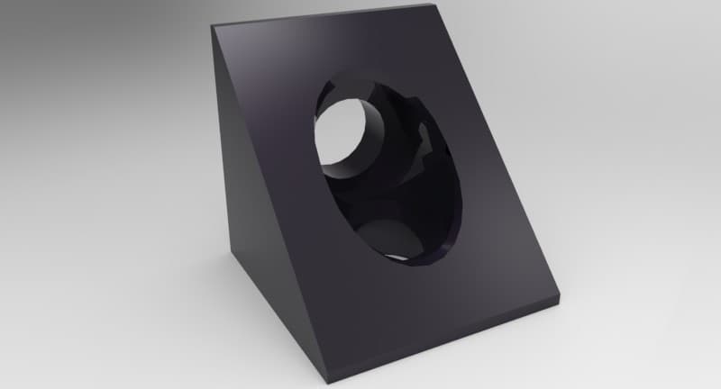 Black Angle Corner Connector for CNC, Imprimante 3D — image 1
