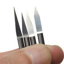 20 Degree 0.4mm Tip 3.175mm Carbide PCB Engraving Bits End Mill Cutter — image 1