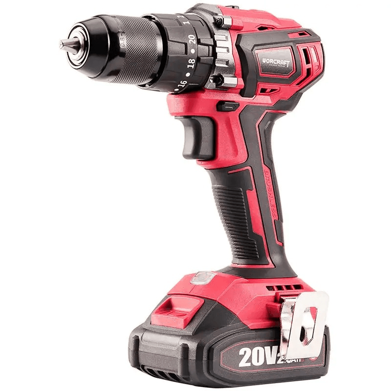 74Pcs Tool Box with 20V Cordless Brushless Impact Drill Driver WORCRAFT — image 1